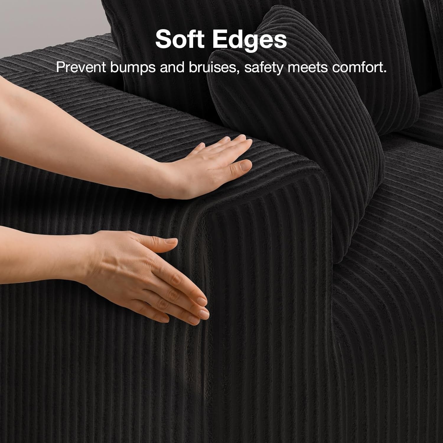 106" Modular Sectional Sofa, Modern Cloud Sectional Couch with Smarts Coil™ Support, L-Shape Boneless Couch for Living Room Apartments Bedroom, No Assembly Required (3 Seater + 1 Ottoman)