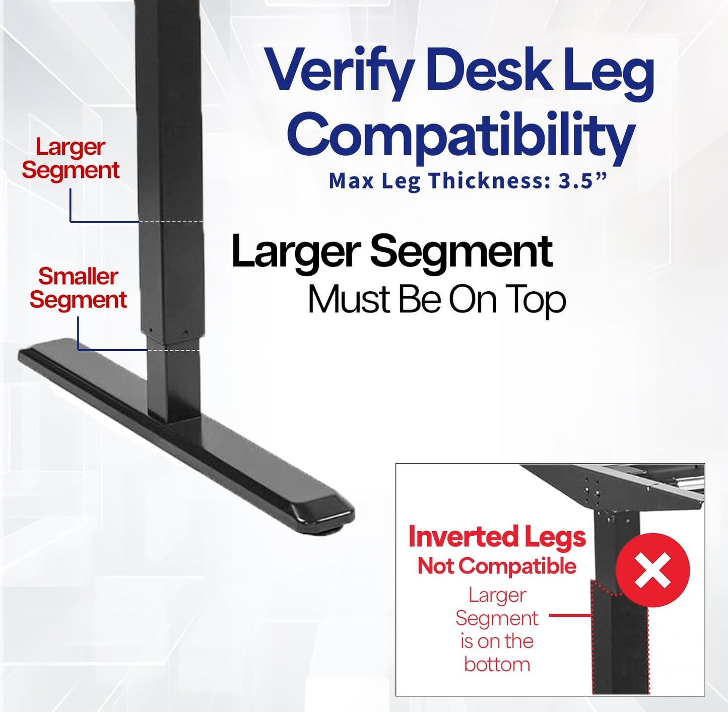 Adjustable Clamp-On Desk Leg PC Mount, under Desk PC Mount, Computer Case CPU Holder with Tool-Free Installation, Black, MOUNT-PC01C