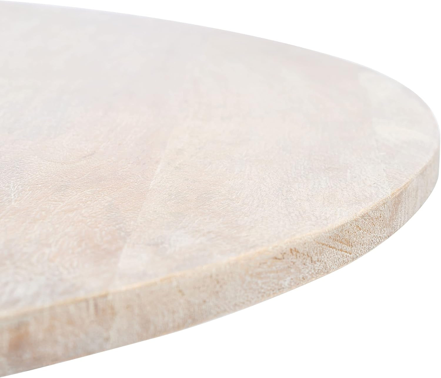 Home Collection Whent Coastal Grey White Wash and Black round Coffee Table