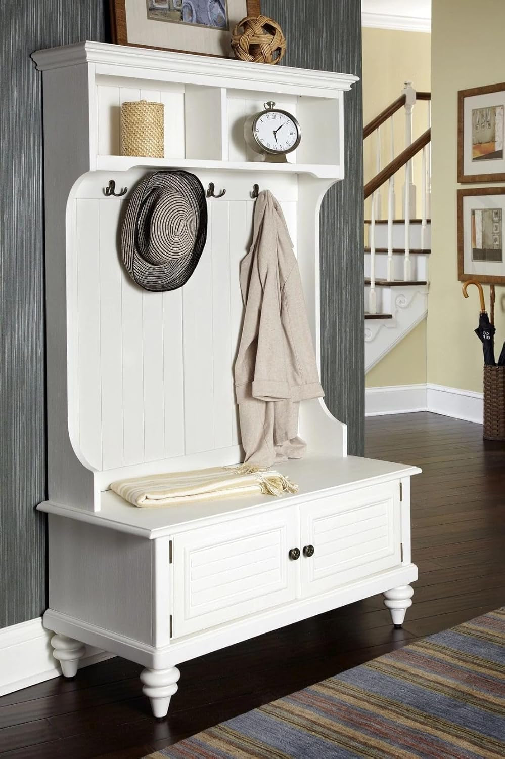 Bermuda White Hall Tree by Home Styles
