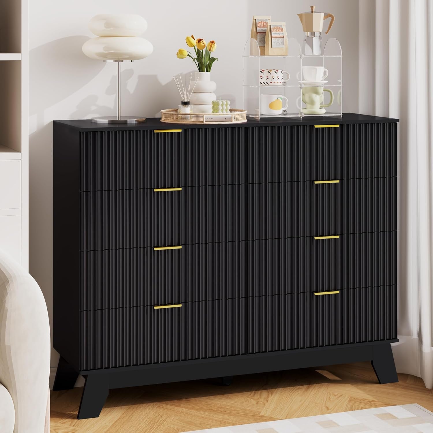 Fluted Dresser for Bedroom – Hawkins Woodshop