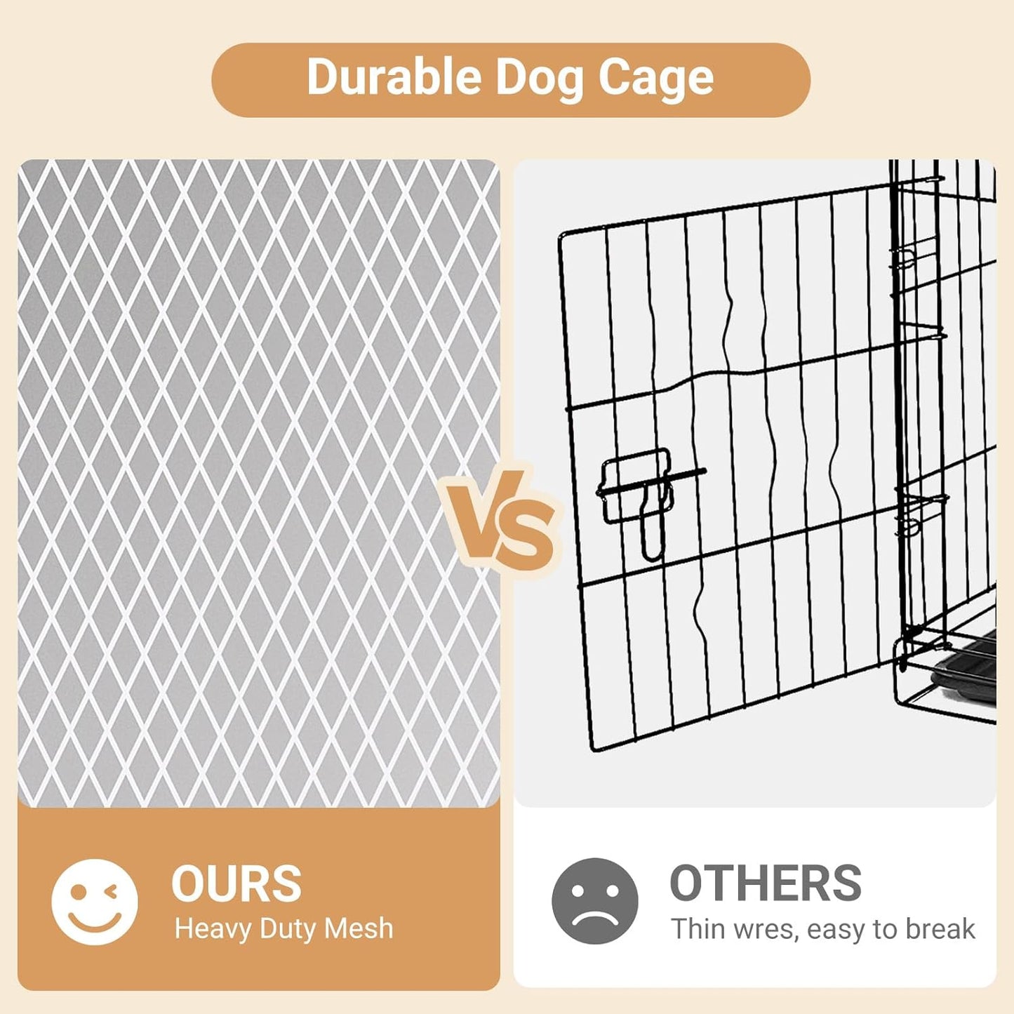 71 Inch Dog Crate Furniture for 2 Dogs，Xxl Thick Wooden Double Kennel TV Stand W/Removable Divider - Heavy Duty Indoor Cage for Large Breeds (White & Black Top, 71L* 23.6W* 33.5" H)