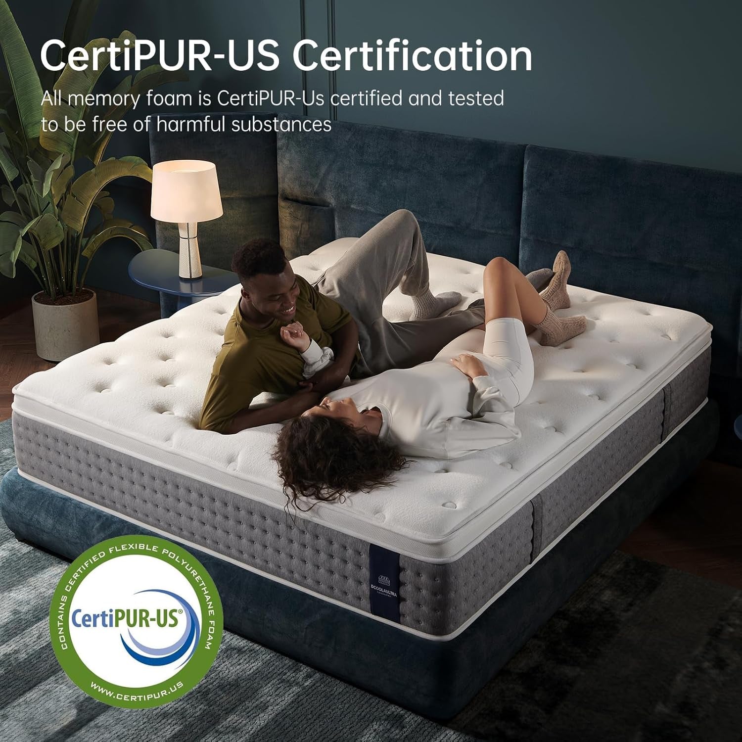 Queen Size Mattress 12 Inch, Medium Soft Hybrid with Memory Foam& Individually Wrapped Pocket Coils for Support,Certipur-Us Certified,Fiberglass-Free
