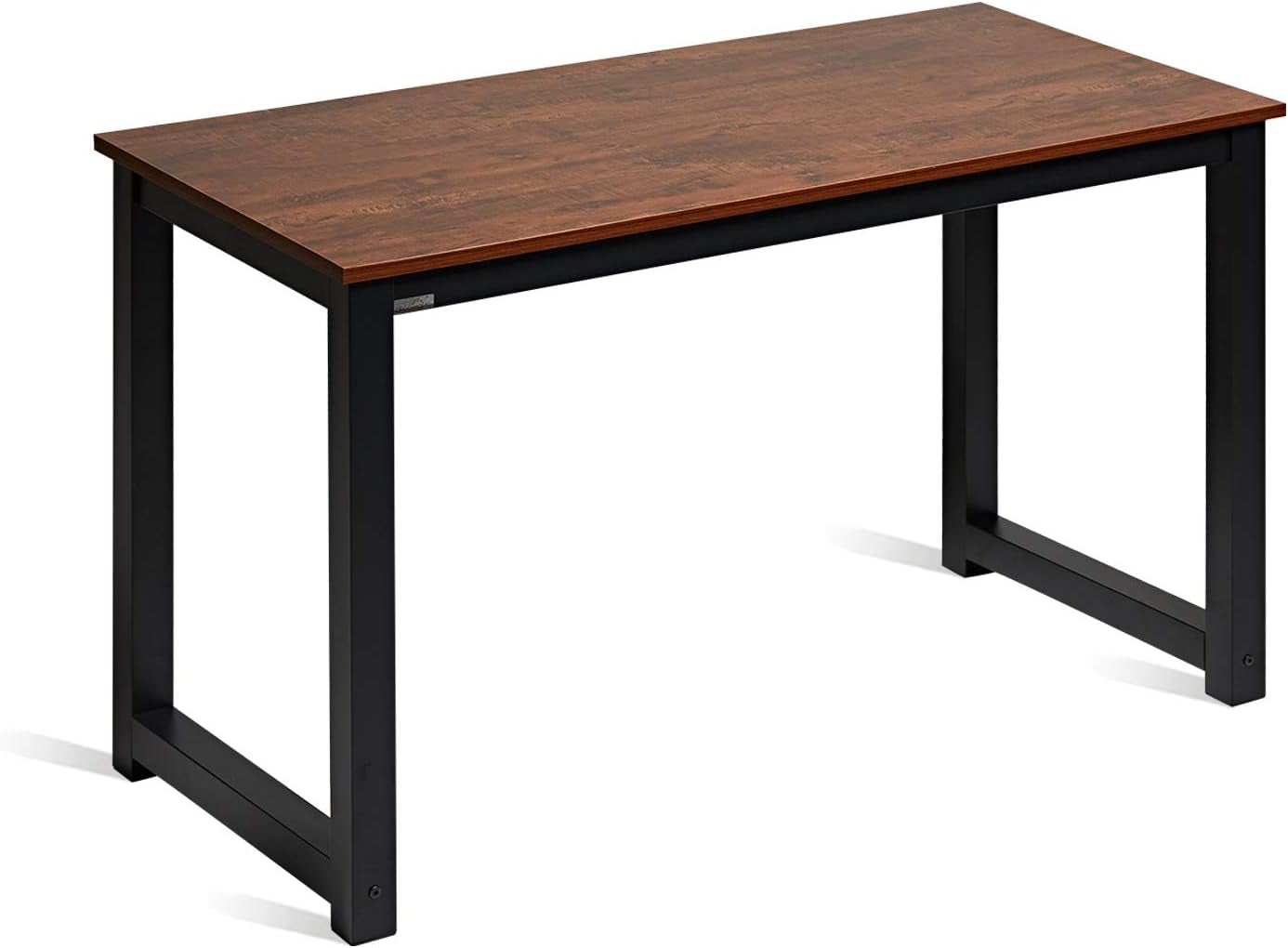 47 Inch Computer Desk, Home & Office PC Laptop Study Writing Table Workstation with Leg Bars, Modern Simple Industrial Style, Rustic Brown