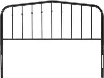 Lennon Modern Farmhouse Metal Queen Headboard in Black