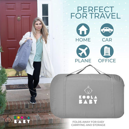 3 in 1 Baby Bassinet, Bedside Sleeper, & Playpen, Easy Folding Portable Crib (Grey)- Koolababy (Bassinet)