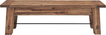 Durango Rustic Farmhouse Style 60-Inch Wood Bench - Industrial Modern Accent Furniture with Solid Wood Seat for Entryway, Dining Room, Hallway, Foyer, or Kitchen by