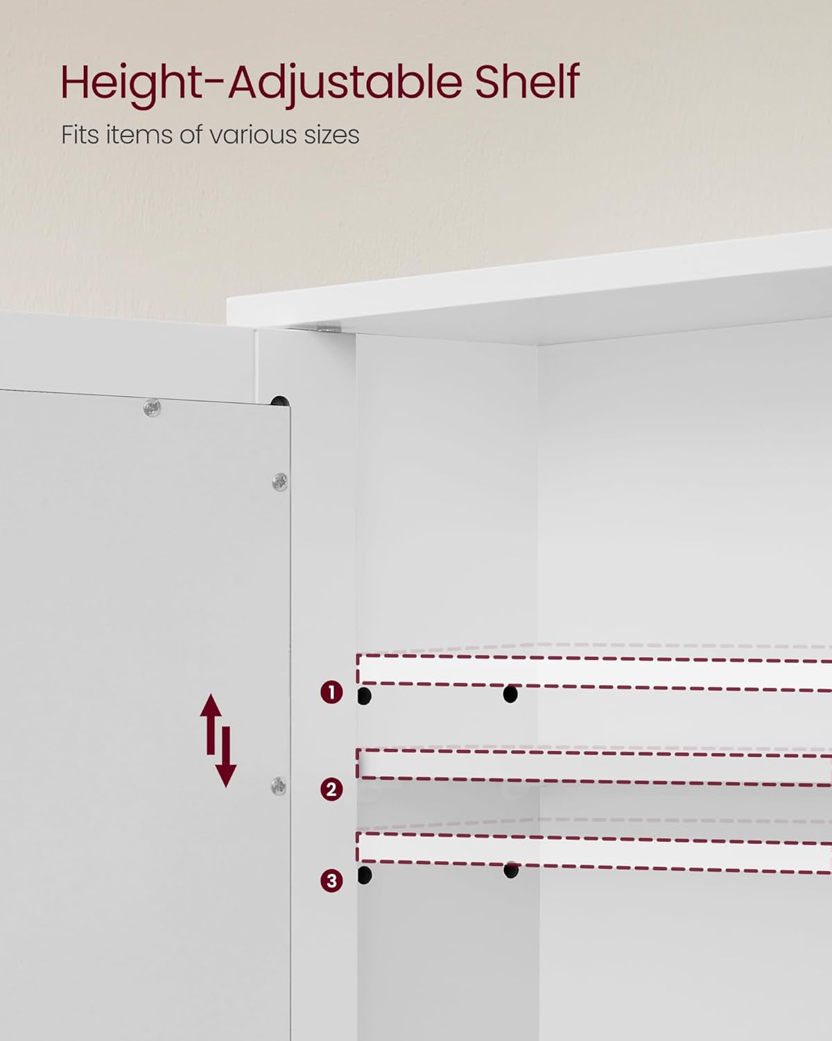 Bathroom Cabinet with Mirror, Wall Cabinet with 2 Mirrored Doors, Adjustable Shelf, Open Compartment, Wall-Mounted, 5.1 X 22.2 X 23 Inches, Sage Green ULHC002C02