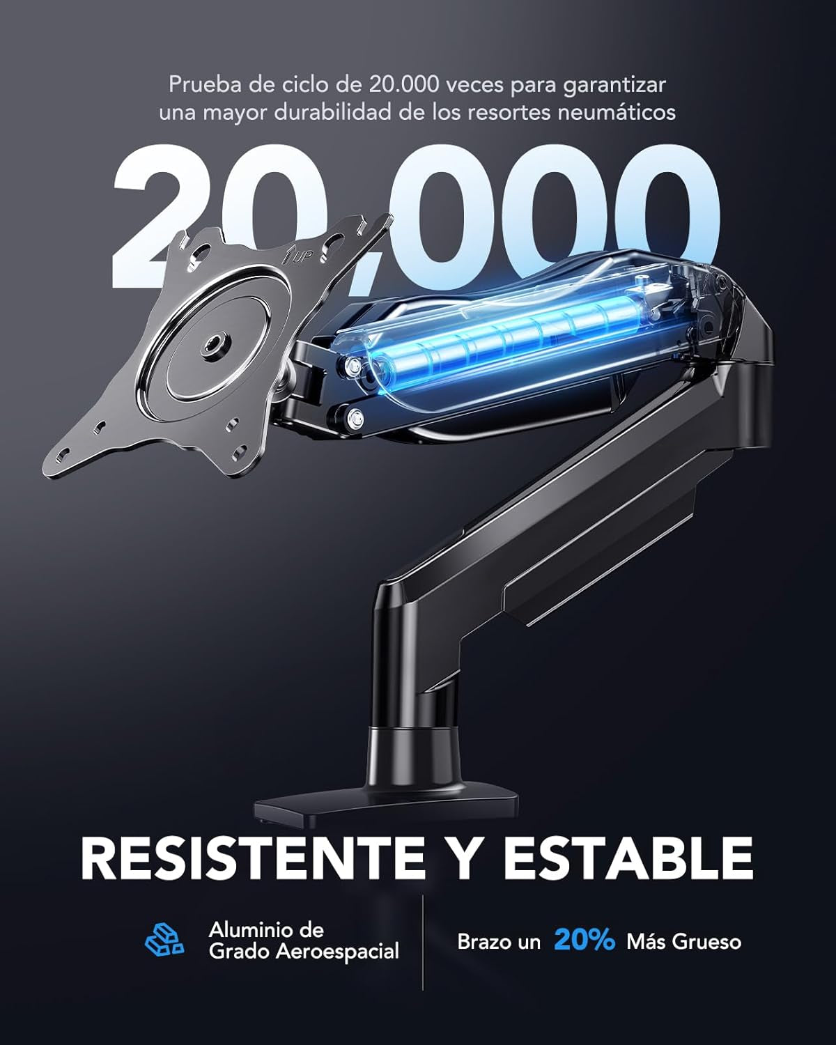 Single Monitor Mount, 13 to 32 Inch Monitor Arm, Adjustable Monitor Stand, Vesa Mount with Clamp and Grommet Base - Fits 4.4 to 19.8Lbs LCD Computer Monitors