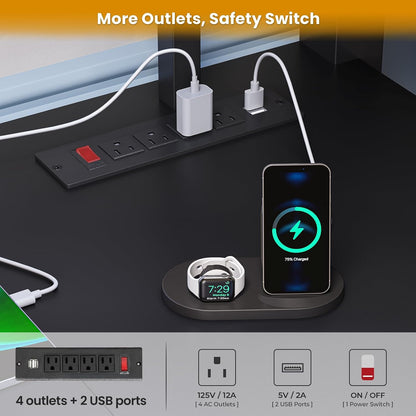 Twin Size Loft Bed with L-Shaped Gaming Desk, Storage Drawers & Hutch, Expanded Safety Power Outlet, Metal Loft Bed Frame with RGB Lights, Space Saving for Teens, Black