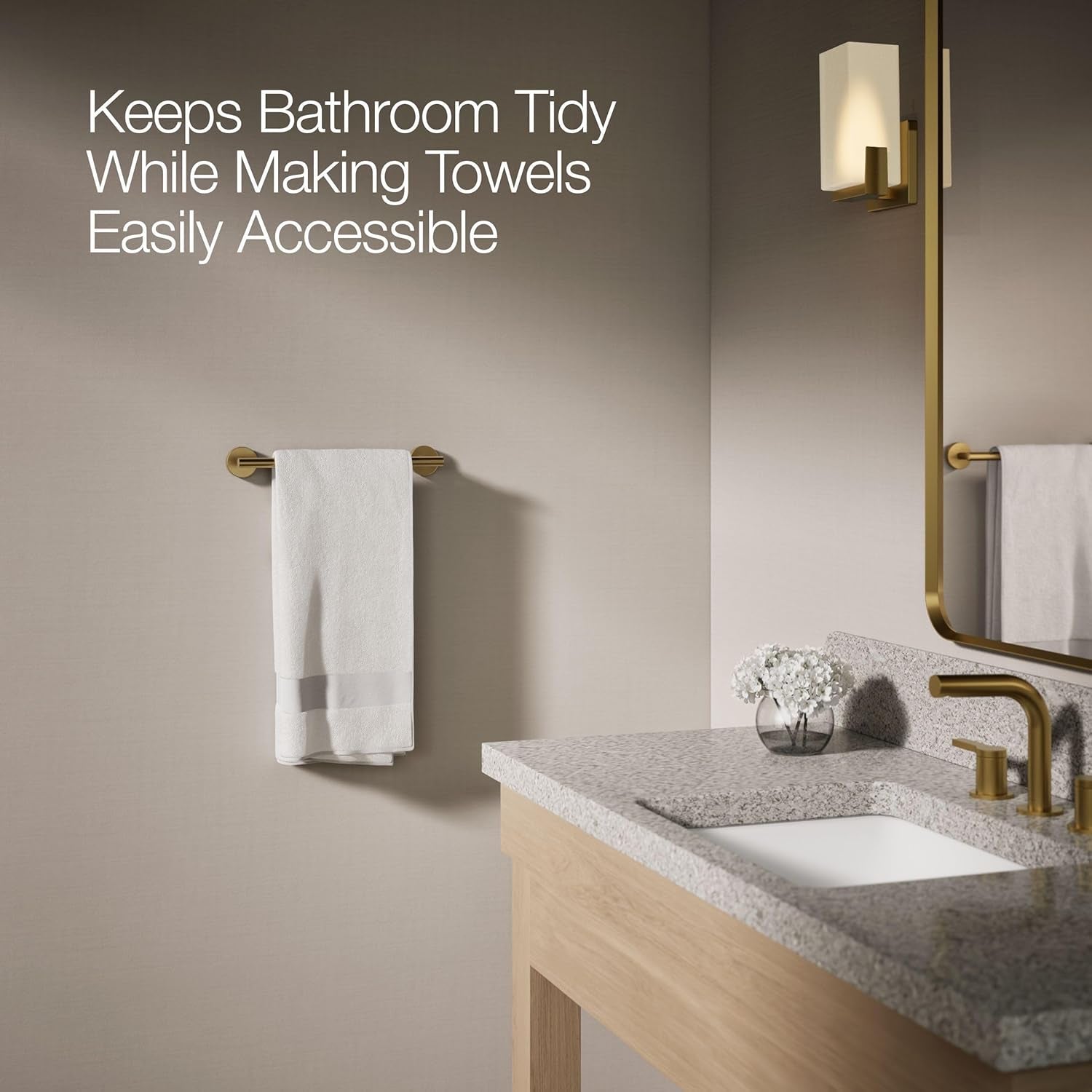 27288-2MB Elate® 12" Towel Bar, Vibrant Brushed Moderne Brass