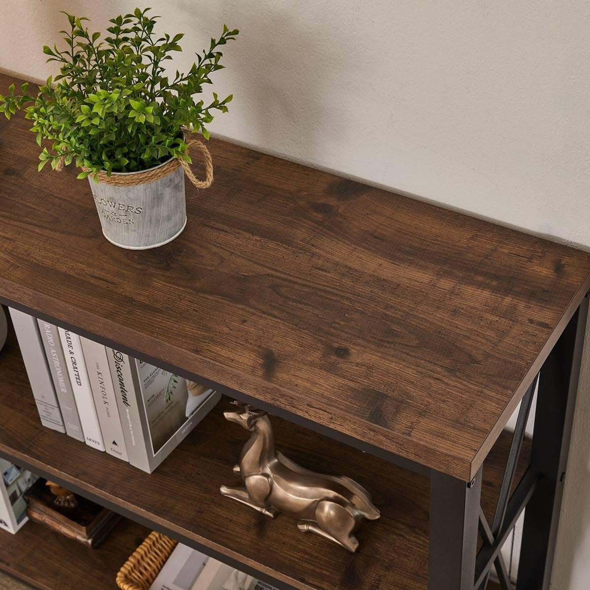 Rustic Console Table behind Couch, Industrial Entryway Table with Shelves, Farmhouse 3 Tier Sofa Tables for Living Room, Entry, Hallway (47 Inch, Rustic Oak)