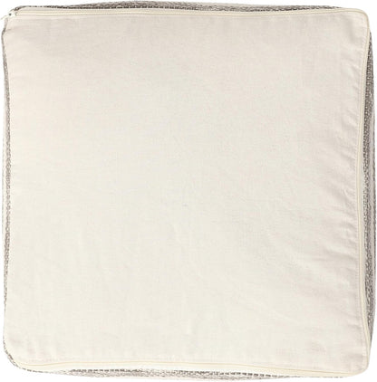 REDEARTH · Tufted Pouf Ottoman with Filler Textured Storage Cube Bean Bag Pouffe Footrest for Living Room, Bedroom, Nursery, Kidsroom; 100% Cotton (17.5"X17.5"X17.5", Melange Delight Taupe)