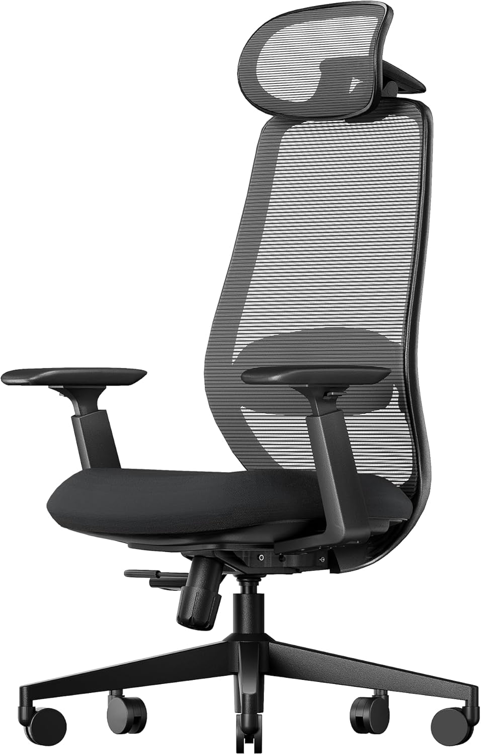 Ergonomic Office Chair – EC200 High-Back Mesh Computer Chair with Lumbar Support, 3D Adjustable Headrest & Sliding Seat for 8+ Hour Comfort, Big & Tall Home Office Desk Chairs - Black