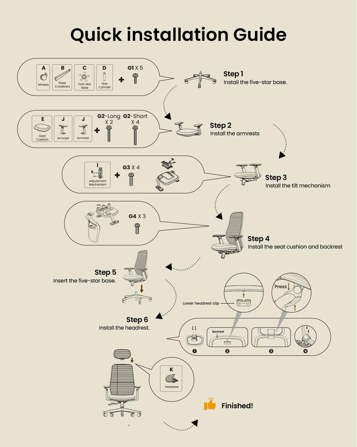 Ergonomic Office Chair – EC200 High-Back Mesh Computer Chair with Lumbar Support, 3D Adjustable Headrest & Sliding Seat for 8+ Hour Comfort, Big & Tall Home Office Desk Chairs - Black