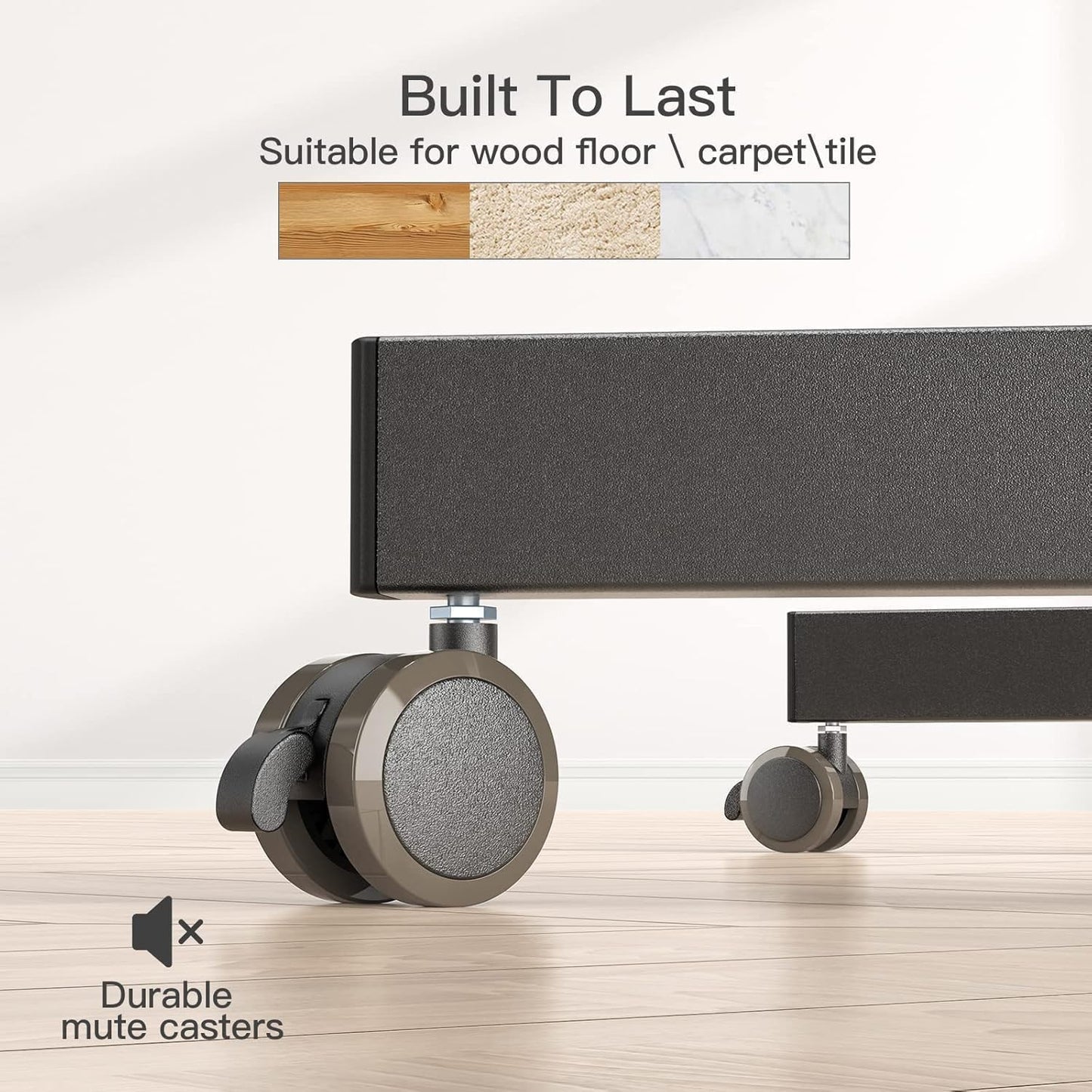 Mobile TV Cart, Rolling TV Stand for 13-50 Inch with 30° Tilt Universal Tvs Cart for LED/LCD/OLED Height Adjustable Floor TV Stand Holds 44Lbs Portable Monitor Stand Max VESA 200X200Mm