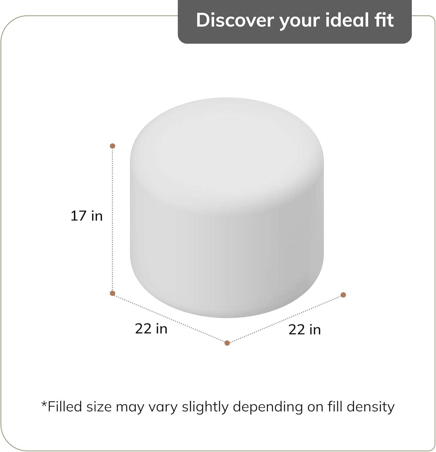 Artisan Crafted Cotton Blend Pouf Ottoman | Versatile Floor Seating & Footstool for Living Room | Modern Boho Home Décor Accent | Filled Pouffe