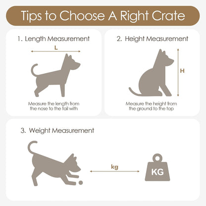 Dog Crate Furniture for Dogs - 42Inch Large Dog Crate Sideboard and TV Stand, Solid Wood Chew-Proof and Silent Latches Design for Large and Medium Dogs, Wood Dog Kennel-(White+Natural)