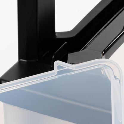 3-Drawer Plastic Storage Dresser, 2-Pack, Standing Organizer Storage Container Bin with Drawers for Clothes Crafts Classroom Bedroom Dorm, Black/Clear