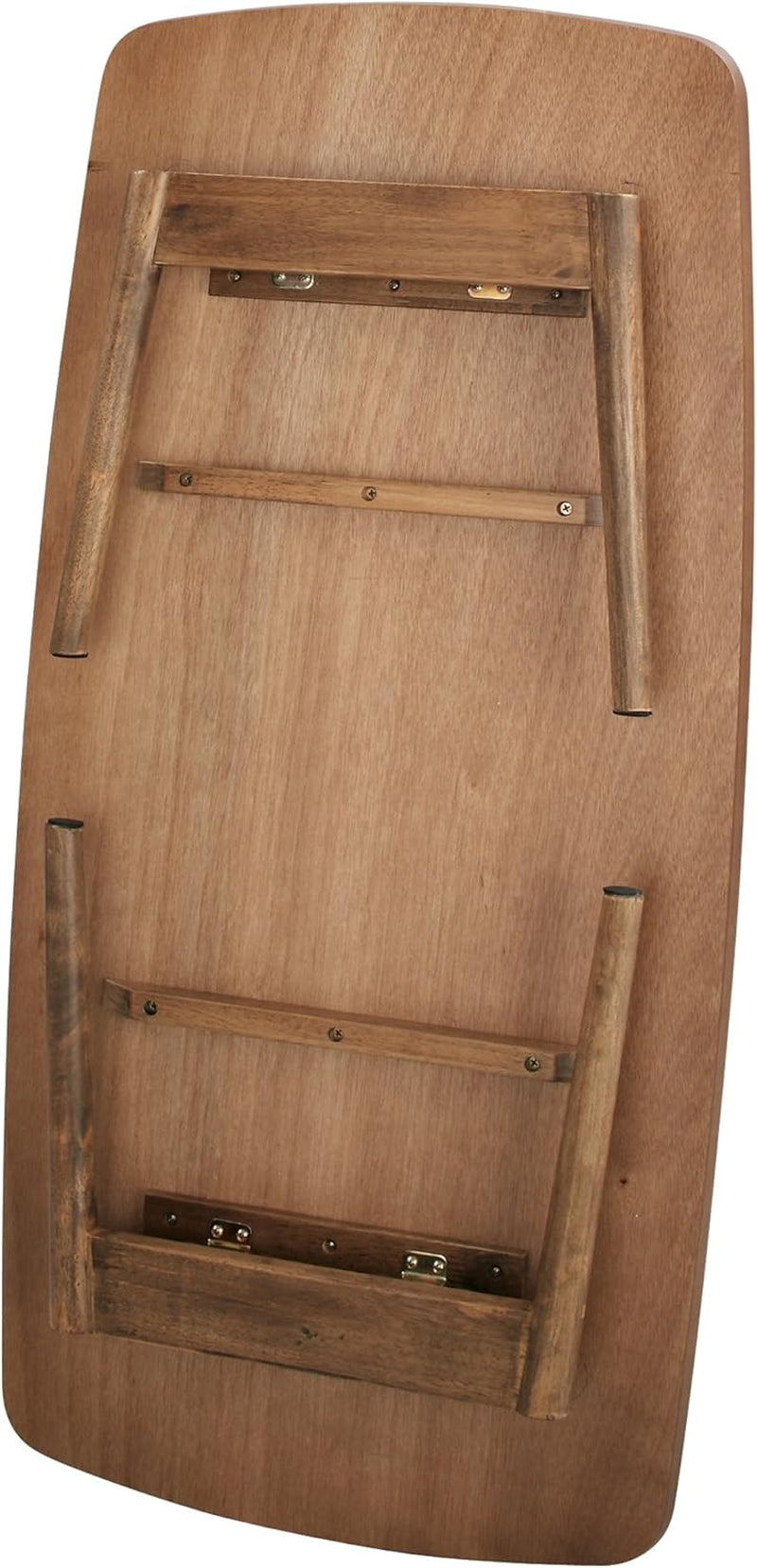 Folding Legs Table W41.3 X D20.5 X H14.0 Inches Natural Walnut and Rubber Wood Material Home and Living Coffee Table Walnut Wood Color TAC-229WAL