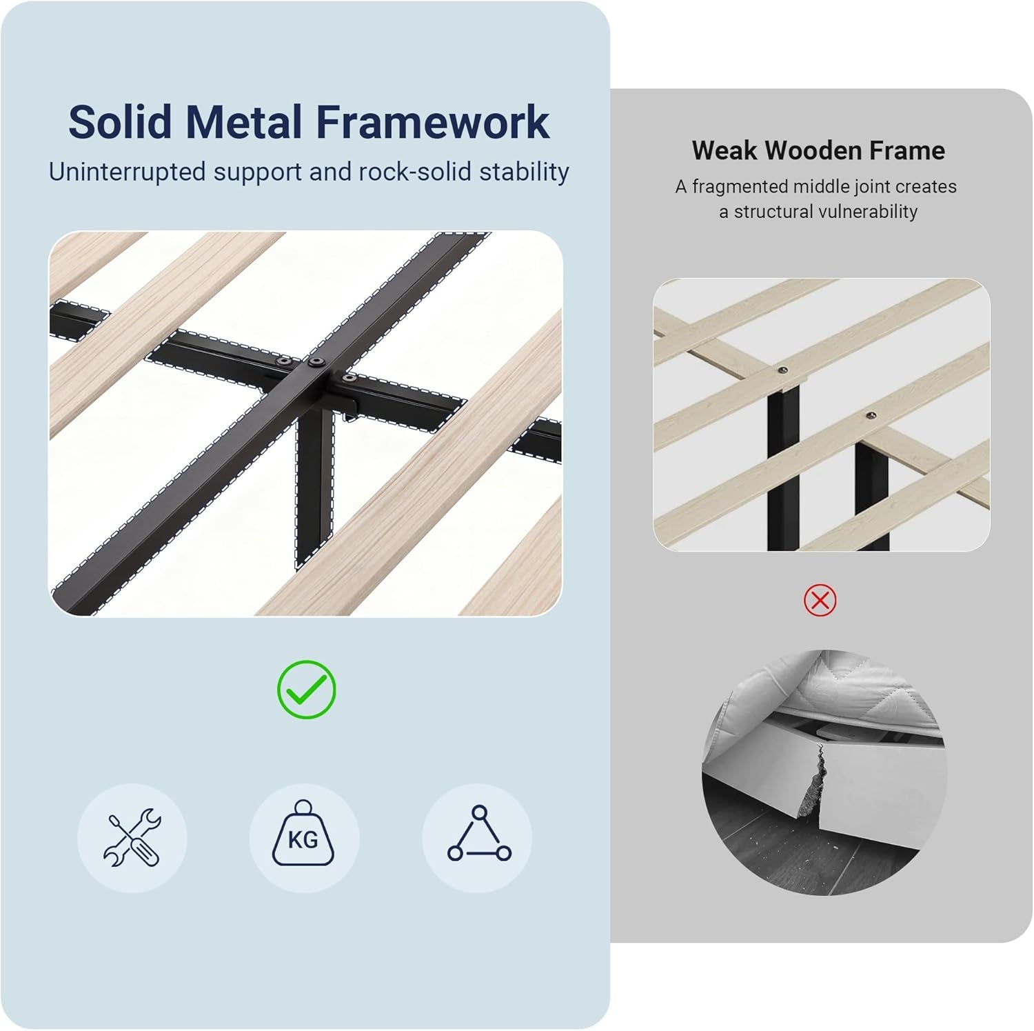 Full Size Velvet Bed Frame/Vertical Channel Tufted Wingback Headboard/Upholstered Platform Bed/Strong Wooden Slats/No Box Spring Needed/Easy Assembly/White