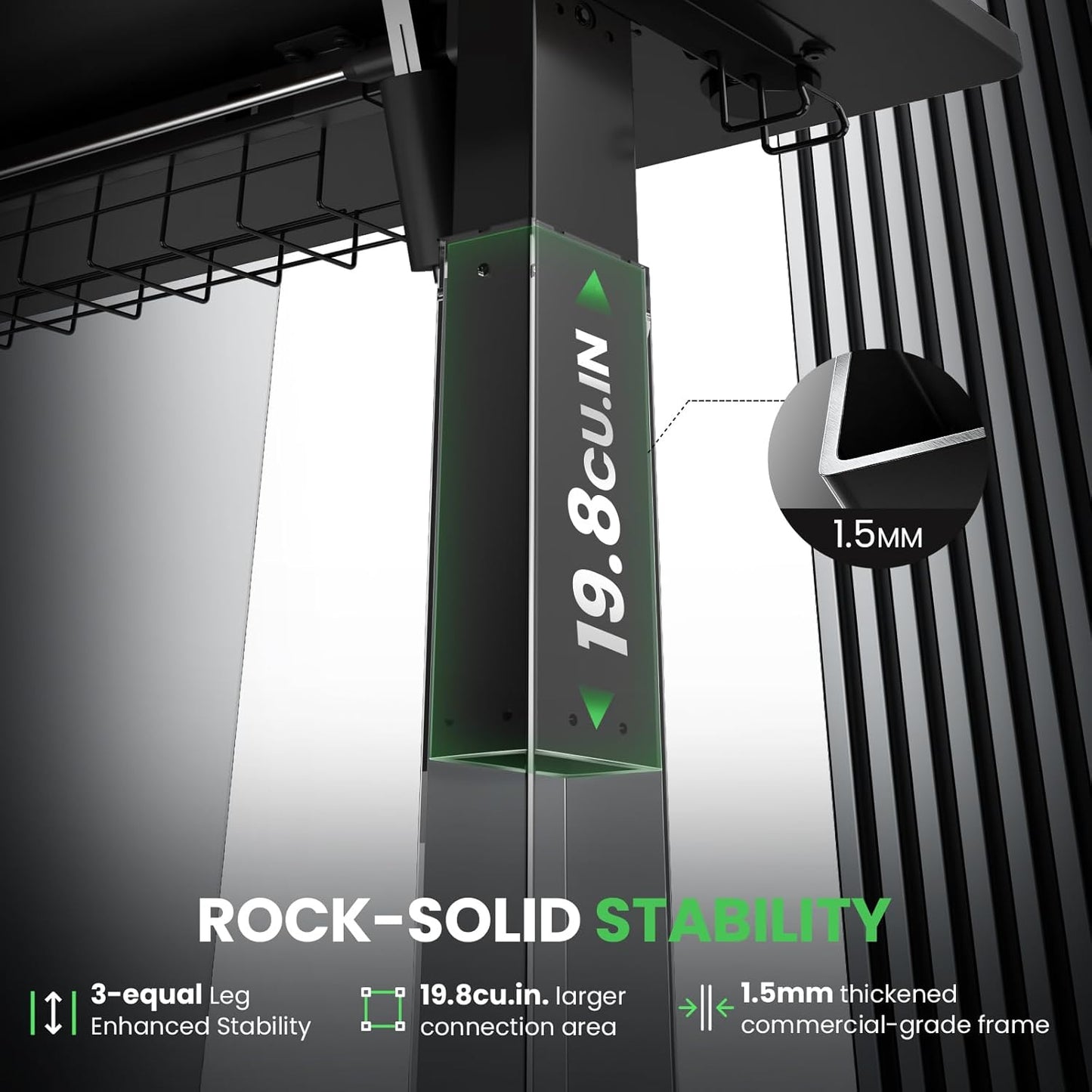 L-Shaped Standing Desk - 63 X 55 Inch Adjustable Corner Standing Desk with Charging Station - L Shape Sit Stand Table with Memory Controller, Splice Board for Home Office