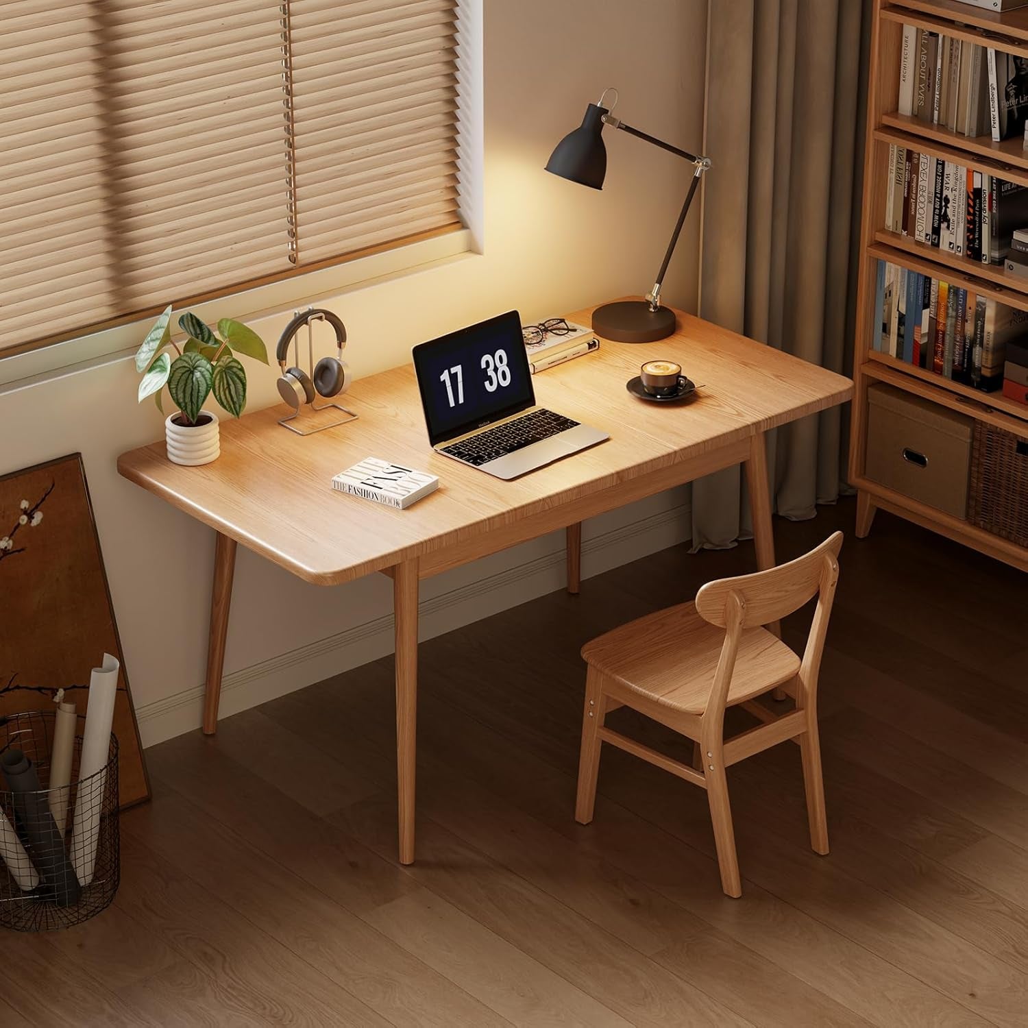 Solid Wood Extendable Dining Table for 4-8 People with Seamless Extension from 47.2 to 63 Inches, Easy Assembly, Expandable Tables for Small Spaces, Dining Room, Kitchen, Living Room, White