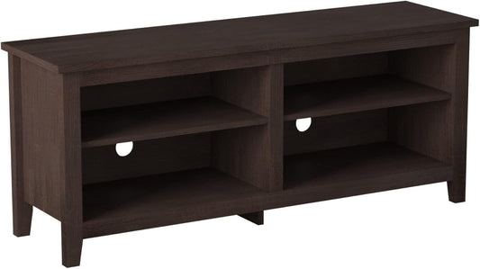 Wren Classic TV Console Entertainment Media Stand with Storage for Televisions up to 65 Inches, 58 Inch, Espresso