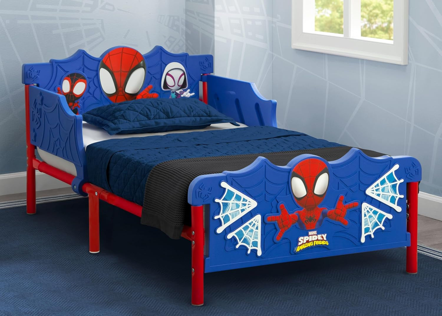 Spidey and His Amazing Friends 3D Toddler Bed, Blue
