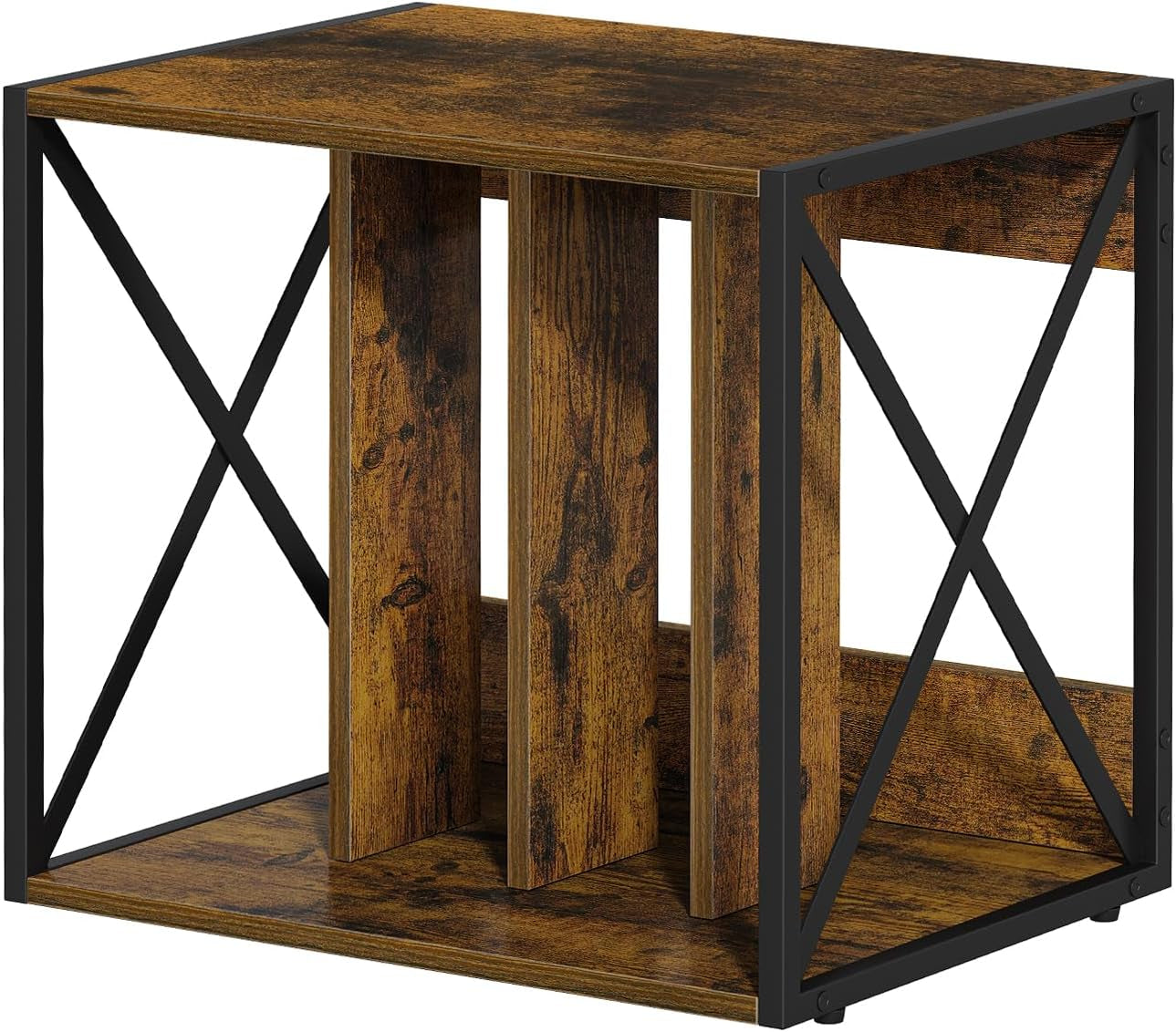Vinyl Record Storage,Vinyl Record Holder up to 80-100 Albums,4-Compartment Record Player Stand for Magazine,Book,Cd,Files,Albums