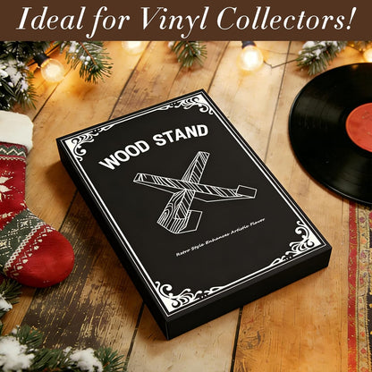 Now Playing Vinyl Record Stand, Single Wood Vinyl Record Display, 1 Second Assemble Now Spinning Stands, LP Player Accessories, Wooden Album Stand, Plate Holders for Displaying, Gifts for Record Lover