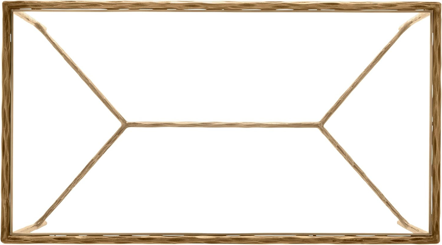 Couture Collection Jessa Brass Metal/Glass Top Rectangle Coffee Table (Fully Assembled)