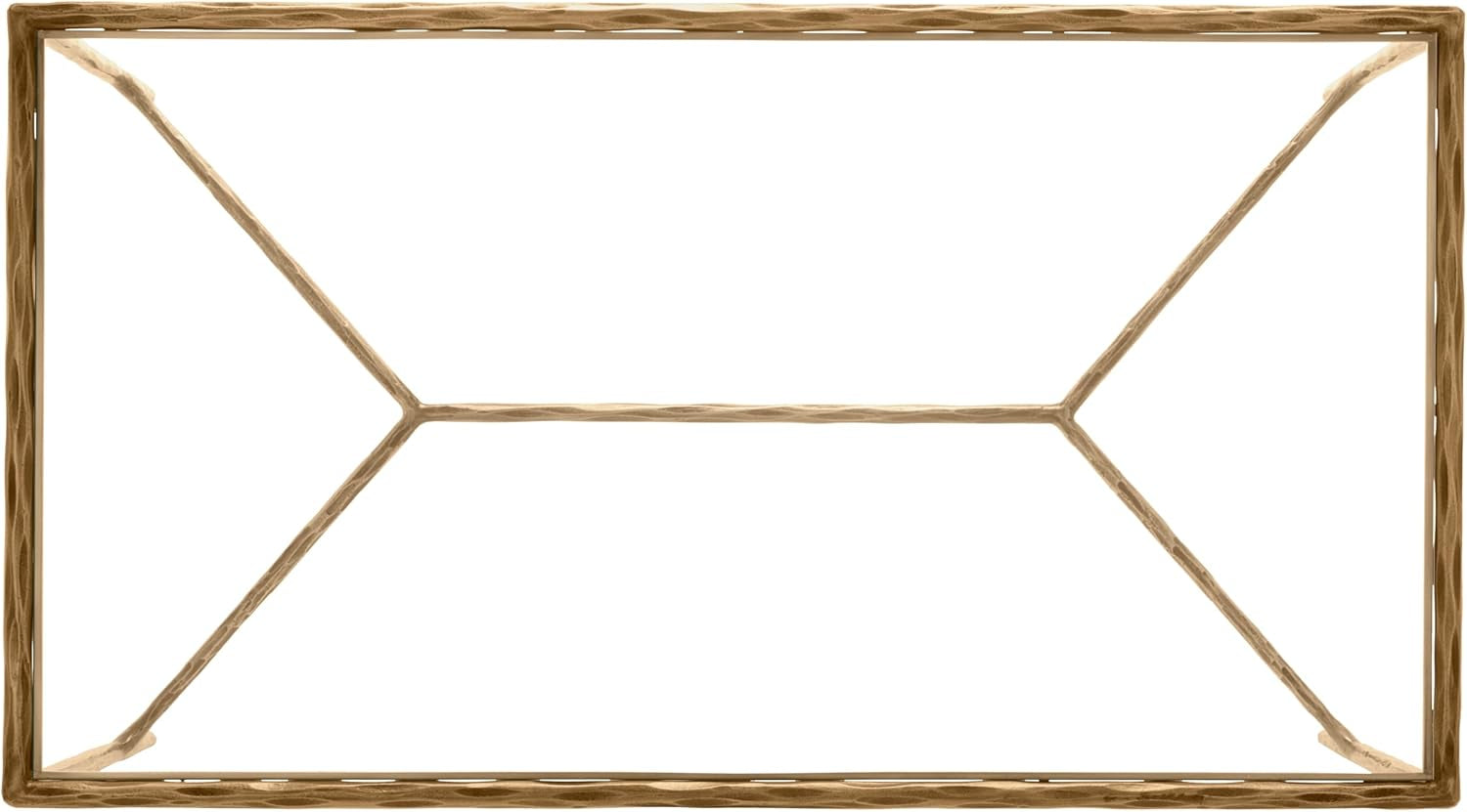 Couture Collection Jessa Brass Metal/Glass Top Rectangle Coffee Table (Fully Assembled)