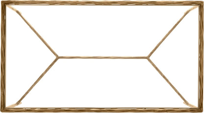 Couture Collection Jessa Brass Metal/Glass Top Rectangle Coffee Table (Fully Assembled)
