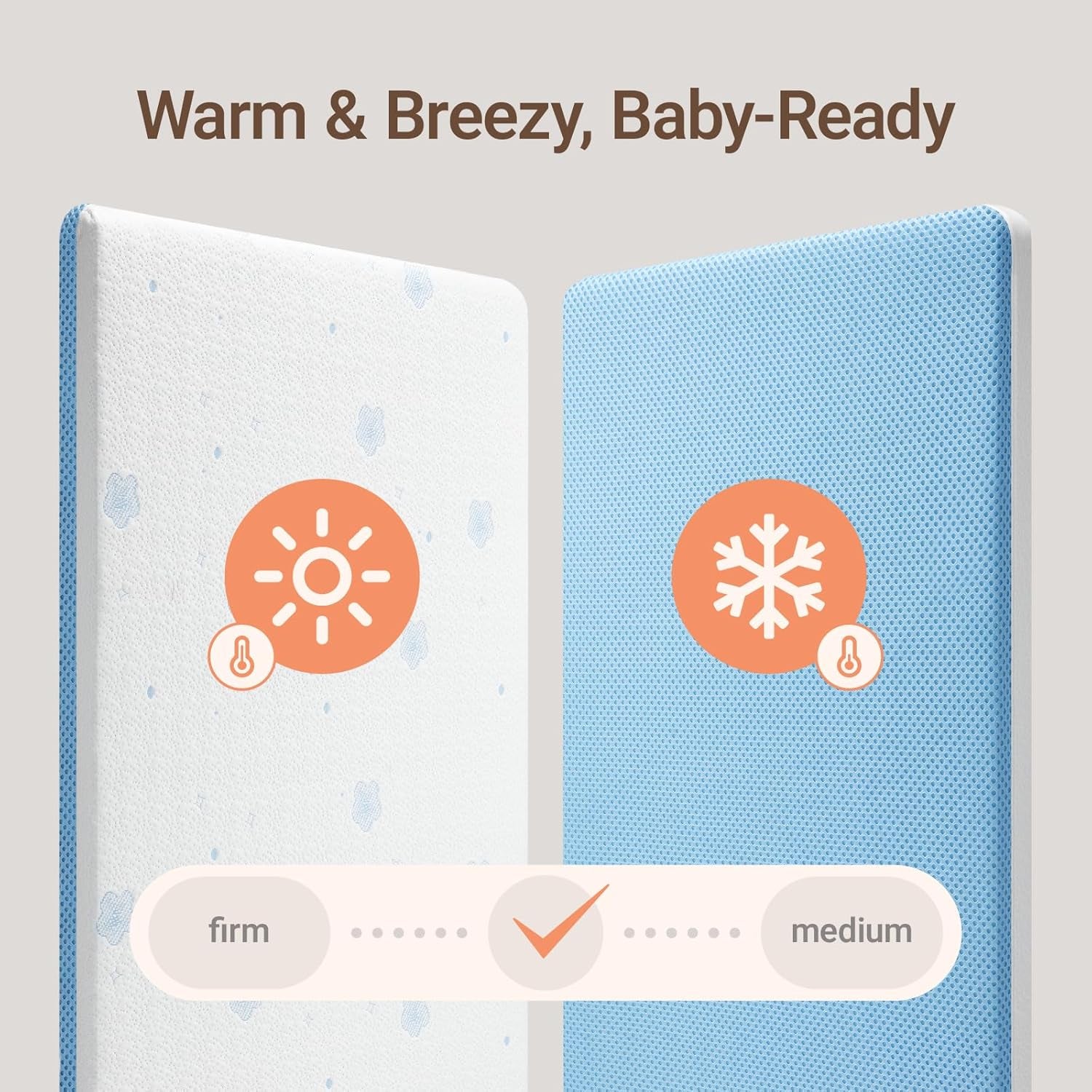 Premium Crib & Mattress - Certipur-Us Certified, Fits All Mini & Baby Crib Beds, Baby Mattress Waterproof Sleep Surface,Mini