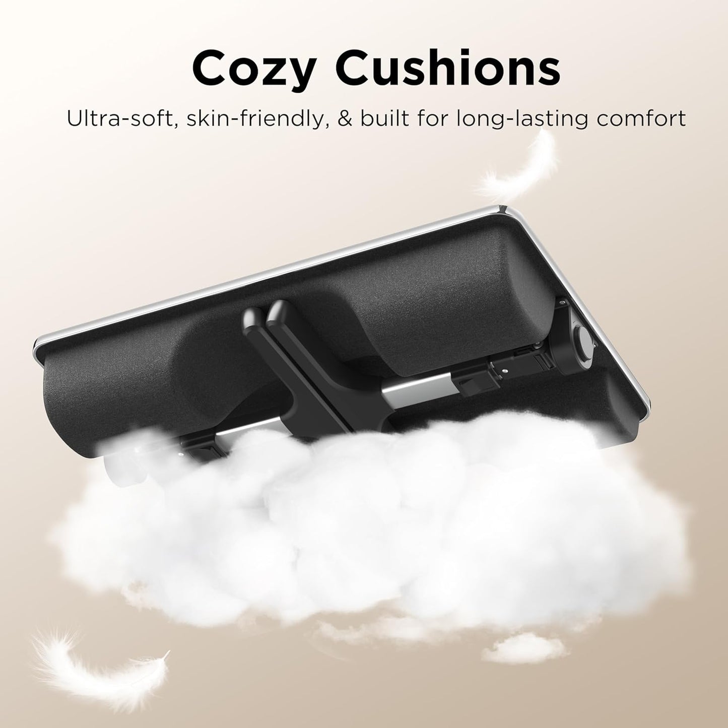 2-In-1 Lap & Bed Desk with Soft Cushions - Adjustable Height & Angle, Foldable Laptop Stand for Bed & Couch - Wrist Rest, Ipad Holder, Stopper & Non-Slip Leather - Bed Table for Adults & Kids