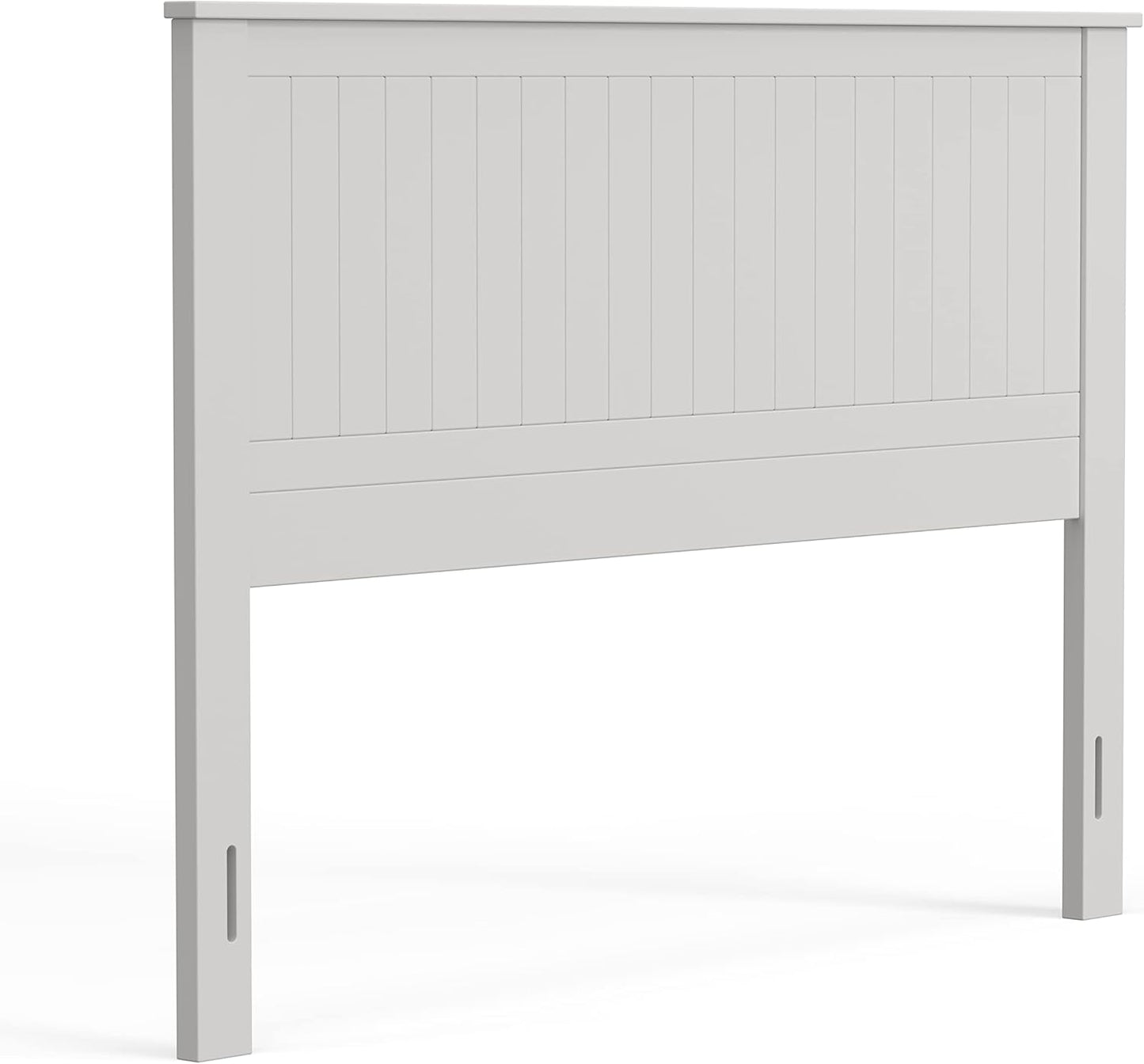 Wainscott Wood Panel Headboard in White - Queen Size