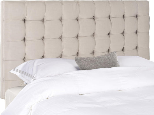 Lamar Taupe Linen Upholstered Tufted Headboard (Full)