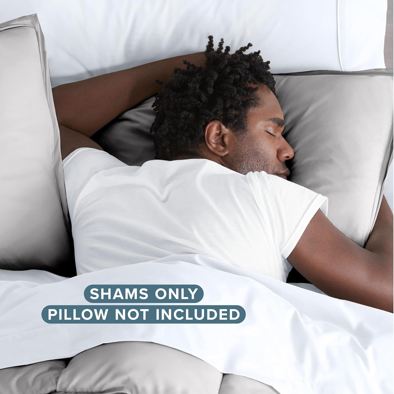 King Pillow Sham Covers - Set of 2 - Premium 1800 Ultra-Soft Microfiber - Double Brushed - Stain & Fade Resistant - Bed Pillow Shams - Pillows Not Included (Set of 2, Light Grey)