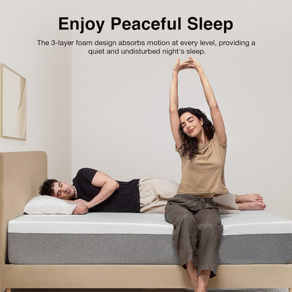 Queen Size Mattress, 12 Inch Gel Memory Foam Mattress for a Cool Sleep & Pressure Relief, Medium Firm Feel with Motion Isolating, Bliss