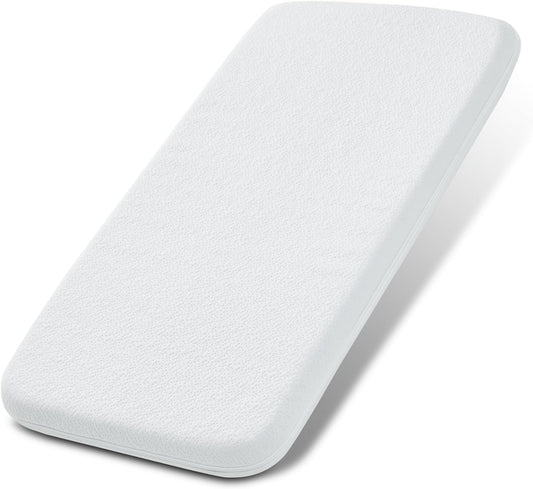 Baby Bassinet Mattress Pad, 33" X 20" Dual Sided Comfort Gel Memory Foam Mattress with Removable Breathable Soft Tencel Cover Fit for Baby Delight/Mika Micky/Koolerthings Bassinet