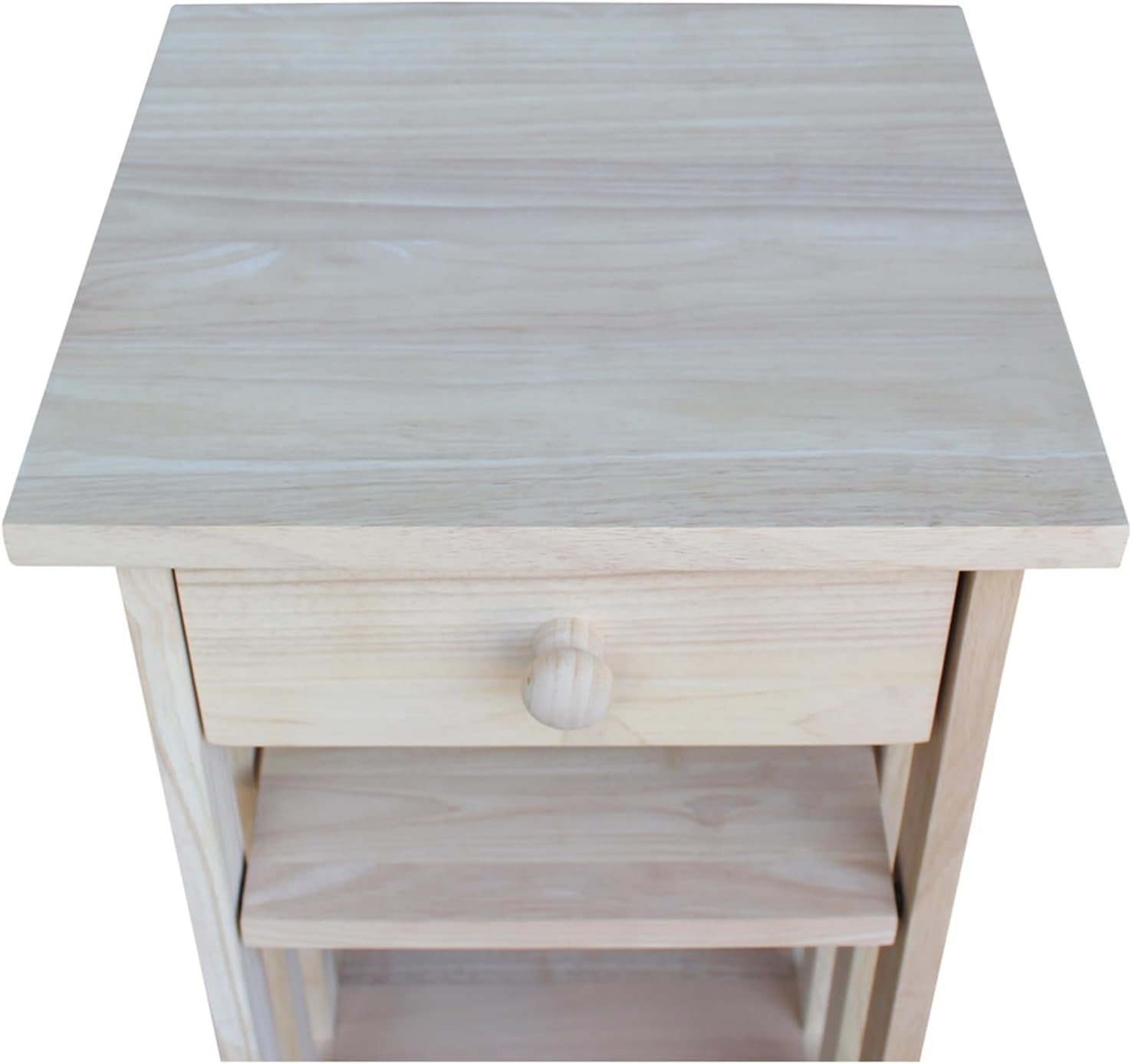 , Mission Telephone Stand , Solid Wood, Real Parawood, 15.6" W X 14.2" D X 30.3" H, Easy Assembly, DIY, Paint or Stain Your Way, Unfinished