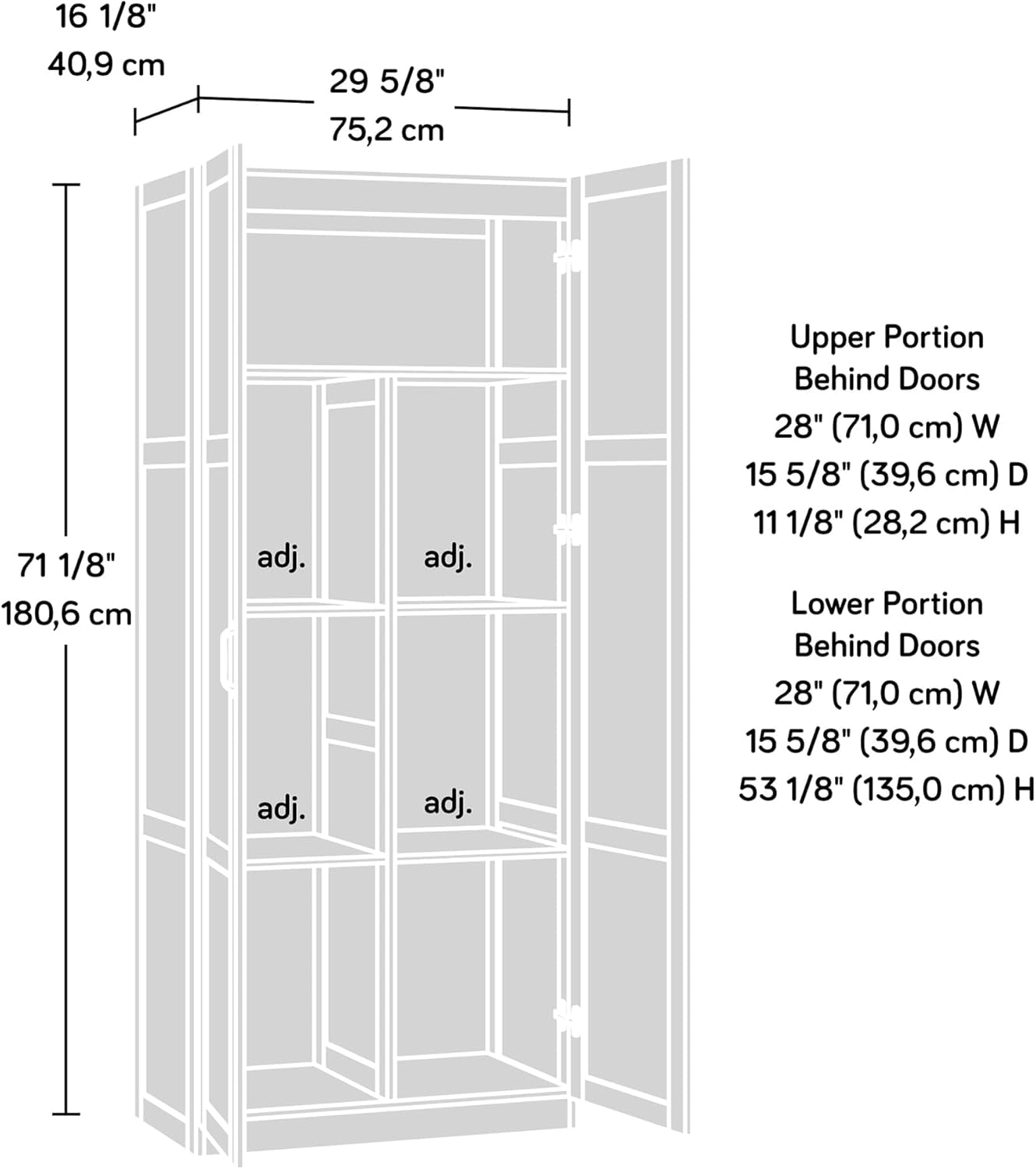 Select Storage Cabinet/ Pantry Cabinets, White Finish
