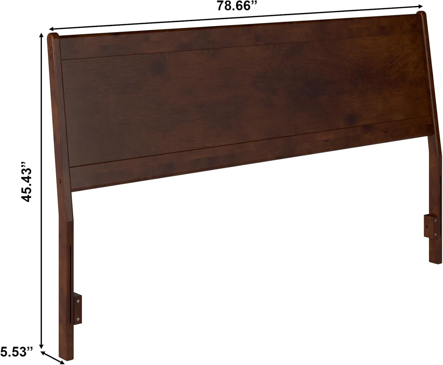 , Casanova King Solid Wood Panel Headboard, Walnut