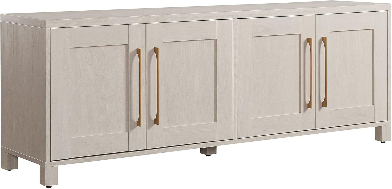 Rectangular TV Stand for Tv'S up to 80" in Alder White, TV Stands for the Living Room