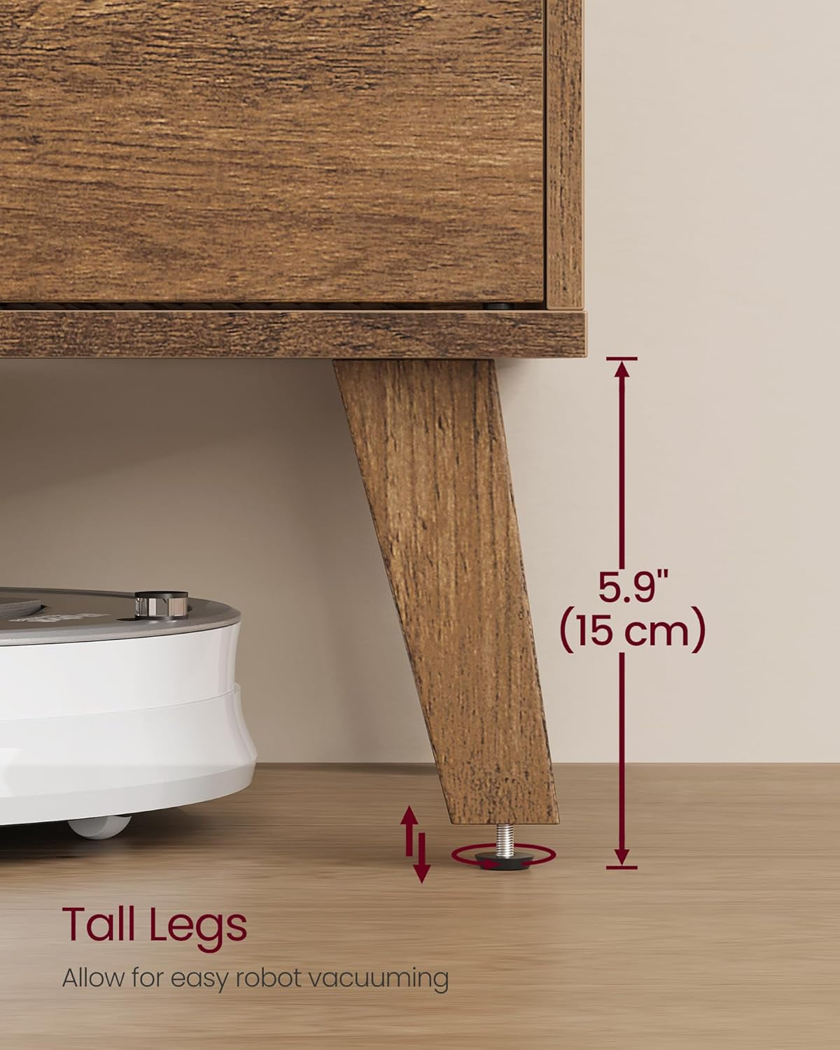 TV Stand for 65-Inch Tvs, Entertainment Center with Adjustable Shelf, 58-Inch Long Media Console Table, Transitional Style, for Living Room, Bedroom, Honey Brown ULTV556K01