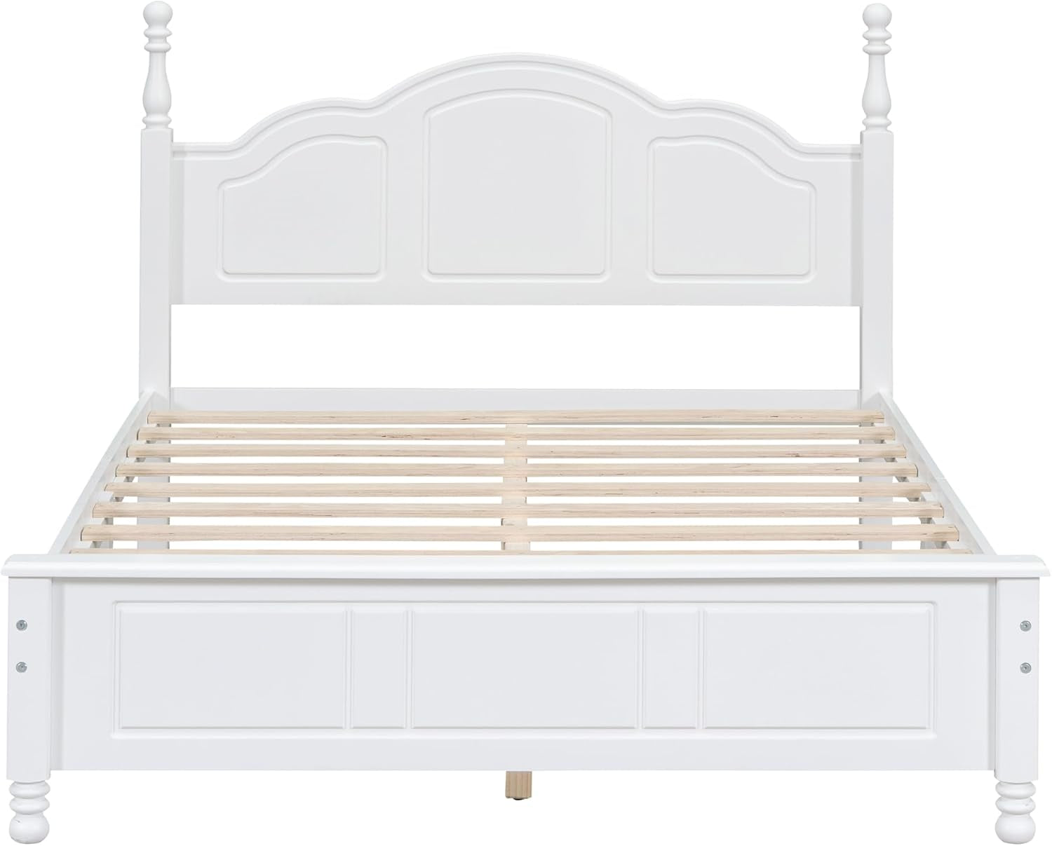 3-Pieces Bedroom Sets,Full Size Wood Platform Bed Frame for Boys Girls Kids Adults Toddler and Two Nightstands-White