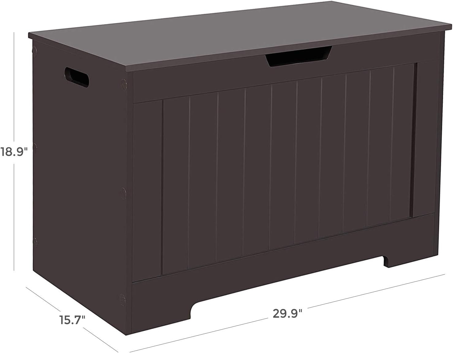 Storage Chest, 29.9 Inches Width Storage Bench, Entryway Bench with 2 Safety Hinges, Shoe Bench, Farmhouse Style, for Entryway, Bedroom, Living Room, Espresso Brown ULHS11BR.