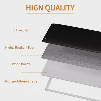 Upholstered self-adhesive 3D wall panel twin headboard, view 5
