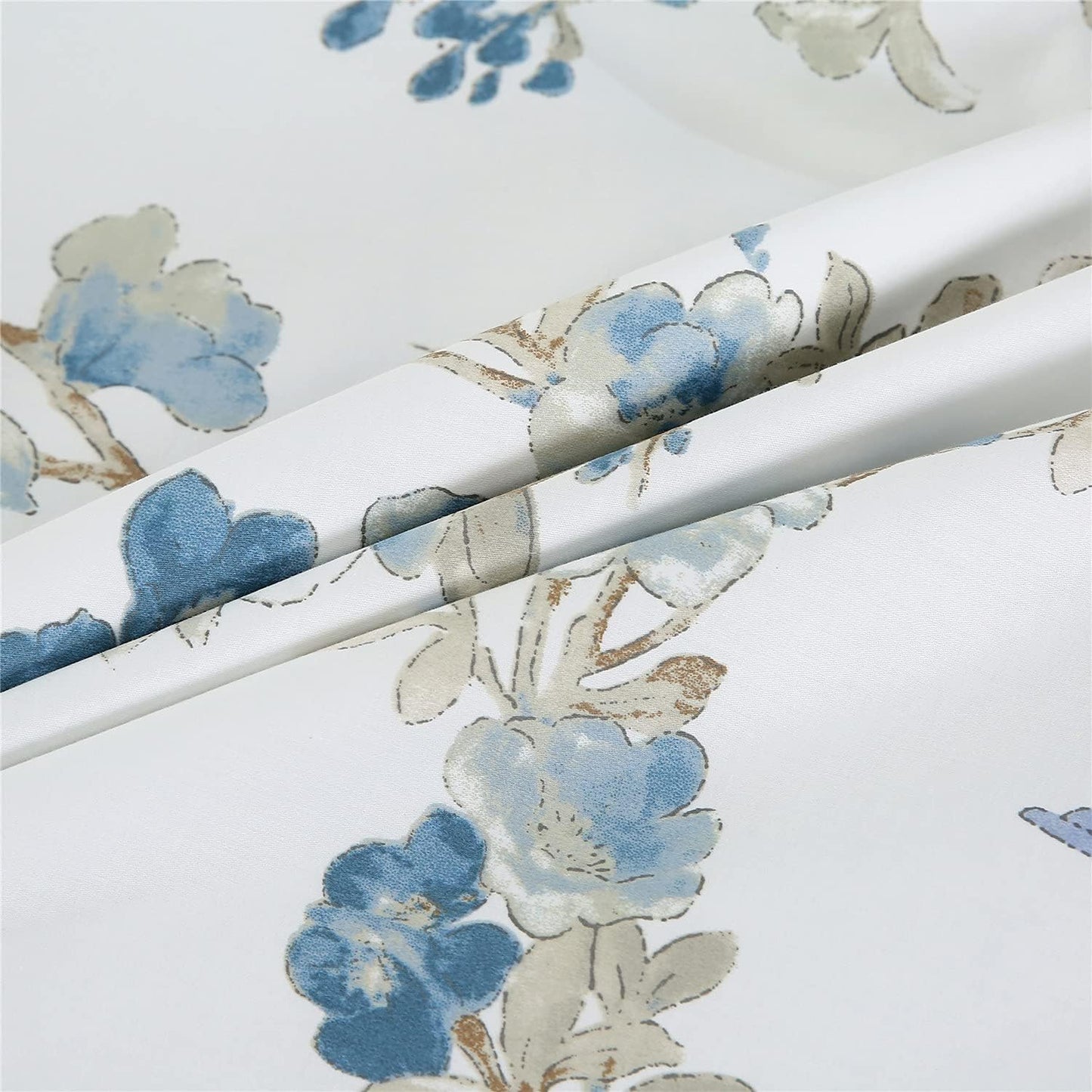Flowers and Birds Print Pillow Covers Bed Pillowcases Envelope Closure End Pillow Encasement (Standard,Color-14)